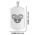 Stainless Steel Geometric Polygon Koala Dog Tag Pendant - Comfort Zone Studios