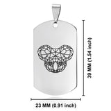 Stainless Steel Geometric Polygon Koala Dog Tag Pendant - Comfort Zone Studios