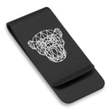 Stainless Steel Geometric Polygon Monkey Classic Slim Money Clip