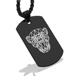Stainless Steel Geometric Polygon Monkey Dog Tag Pendant - Comfort Zone Studios
