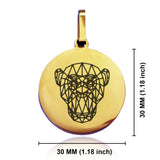 Stainless Steel Geometric Polygon Monkey Round Medallion Keychain