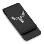 Stainless Steel Geometric Polygon Moose Classic Slim Money Clip