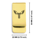 Stainless Steel Geometric Polygon Moose Classic Slim Money Clip