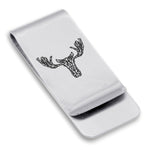 Stainless Steel Geometric Polygon Moose Classic Slim Money Clip