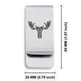 Stainless Steel Geometric Polygon Moose Classic Slim Money Clip