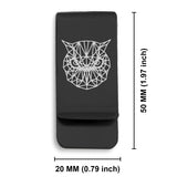 Stainless Steel Geometric Polygon Owl Classic Slim Money Clip