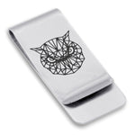 Stainless Steel Geometric Polygon Owl Classic Slim Money Clip