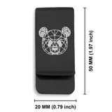 Stainless Steel Geometric Polygon Panda Classic Slim Money Clip