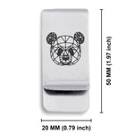 Stainless Steel Geometric Polygon Panda Classic Slim Money Clip