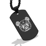 Stainless Steel Geometric Polygon Panda Dog Tag Pendant - Comfort Zone Studios