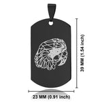 Stainless Steel Geometric Polygon Parrot Dog Tag Pendant - Comfort Zone Studios