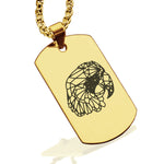Stainless Steel Geometric Polygon Parrot Dog Tag Pendant - Comfort Zone Studios