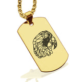Stainless Steel Geometric Polygon Parrot Dog Tag Pendant - Comfort Zone Studios