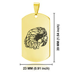 Stainless Steel Geometric Polygon Parrot Dog Tag Pendant - Comfort Zone Studios