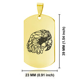 Stainless Steel Geometric Polygon Parrot Dog Tag Pendant - Comfort Zone Studios
