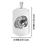 Stainless Steel Geometric Polygon Parrot Dog Tag Pendant - Comfort Zone Studios