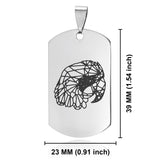 Stainless Steel Geometric Polygon Parrot Dog Tag Pendant - Comfort Zone Studios
