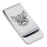 Stainless Steel Geometric Polygon Pig Classic Slim Money Clip