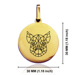Stainless Steel Geometric Polygon Pig Round Medallion Pendant