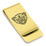 Stainless Steel Geometric Polygon Polar Bear Classic Slim Money Clip