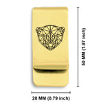 Stainless Steel Geometric Polygon Polar Bear Classic Slim Money Clip