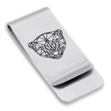 Stainless Steel Geometric Polygon Polar Bear Classic Slim Money Clip