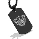 Stainless Steel Geometric Polygon Polar Bear Dog Tag Pendant - Comfort Zone Studios