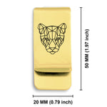 Stainless Steel Geometric Polygon Puma Classic Slim Money Clip