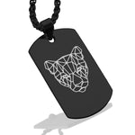 Stainless Steel Geometric Polygon Puma Dog Tag Pendant - Comfort Zone Studios