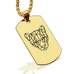 Stainless Steel Geometric Polygon Puma Dog Tag Pendant - Comfort Zone Studios