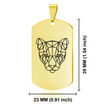 Stainless Steel Geometric Polygon Puma Dog Tag Pendant - Comfort Zone Studios