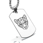 Stainless Steel Geometric Polygon Puma Dog Tag Pendant - Comfort Zone Studios