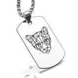 Stainless Steel Geometric Polygon Puma Dog Tag Pendant - Comfort Zone Studios