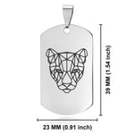 Stainless Steel Geometric Polygon Puma Dog Tag Pendant - Comfort Zone Studios