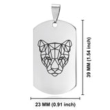 Stainless Steel Geometric Polygon Puma Dog Tag Pendant - Comfort Zone Studios
