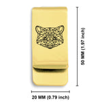 Stainless Steel Geometric Polygon Raccoon Classic Slim Money Clip