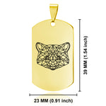 Stainless Steel Geometric Polygon Raccoon Dog Tag Keychain - Comfort Zone Studios