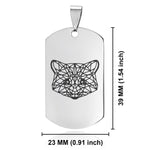 Stainless Steel Geometric Polygon Raccoon Dog Tag Keychain - Comfort Zone Studios