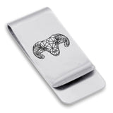 Stainless Steel Geometric Polygon Ram Classic Slim Money Clip