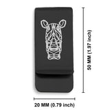 Stainless Steel Geometric Polygon Rhino Classic Slim Money Clip
