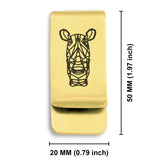 Stainless Steel Geometric Polygon Rhino Classic Slim Money Clip