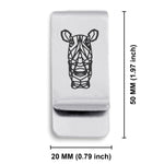 Stainless Steel Geometric Polygon Rhino Classic Slim Money Clip