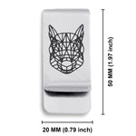 Stainless Steel Geometric Polygon Squirrel Classic Slim Money Clip