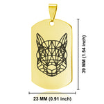 Stainless Steel Geometric Polygon Squirrel Dog Tag Pendant - Comfort Zone Studios