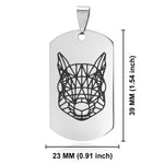 Stainless Steel Geometric Polygon Squirrel Dog Tag Keychain - Comfort Zone Studios