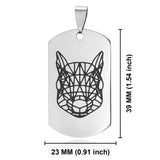 Stainless Steel Geometric Polygon Squirrel Dog Tag Pendant - Comfort Zone Studios