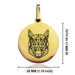 Stainless Steel Geometric Polygon Squirrel Round Medallion Pendant