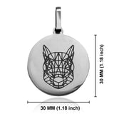 Stainless Steel Geometric Polygon Squirrel Round Medallion Keychain