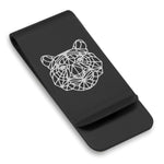 Stainless Steel Geometric Polygon Tiger Classic Slim Money Clip