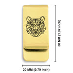 Stainless Steel Geometric Polygon Tiger Classic Slim Money Clip